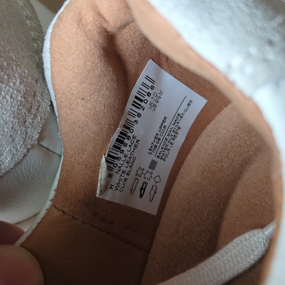 Clarks Nalle White Leather Sneakers with Side Zipper Sz US 9.5 41 EU - Picture 6 of 7